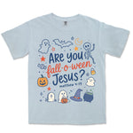 Fall-O-Ween Jesus | Chambray front