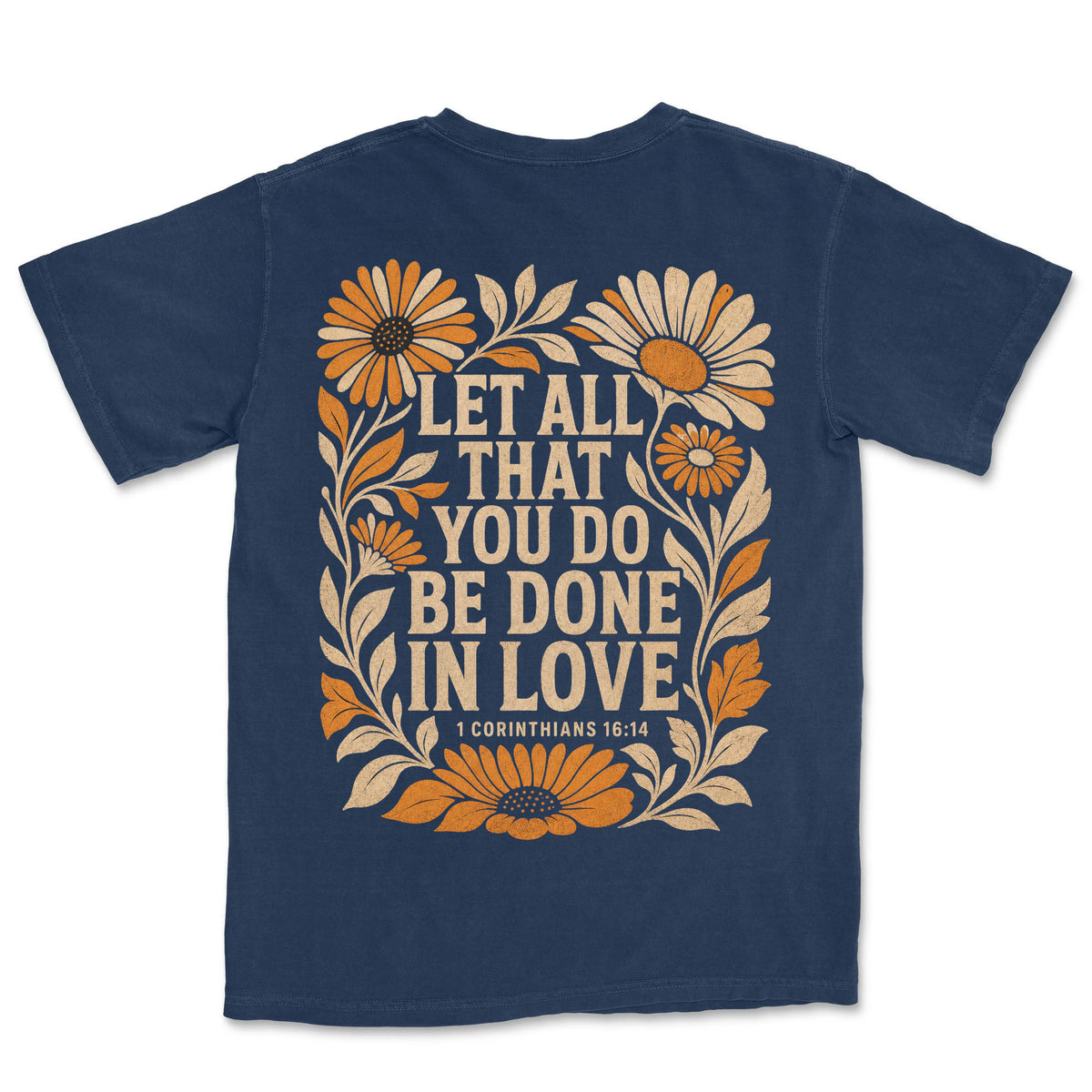 Be Done In Love Daisy Frame | Navy back