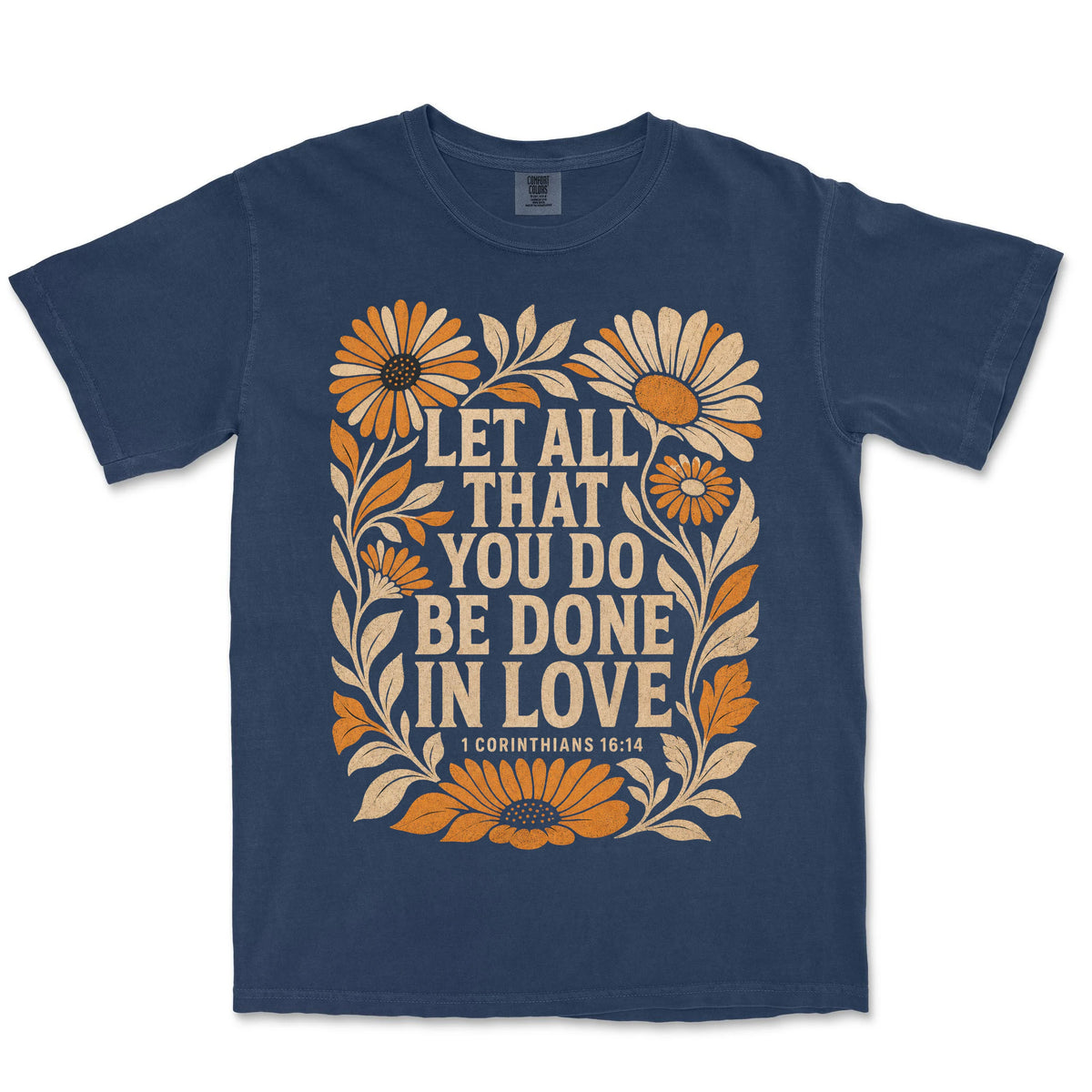 Be Done In Love Daisy Frame | Navy front