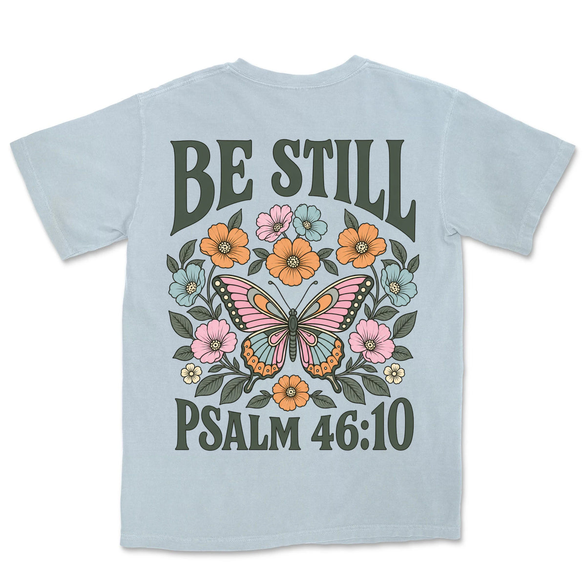 Be Still Butterfly Bloom | Chambray back