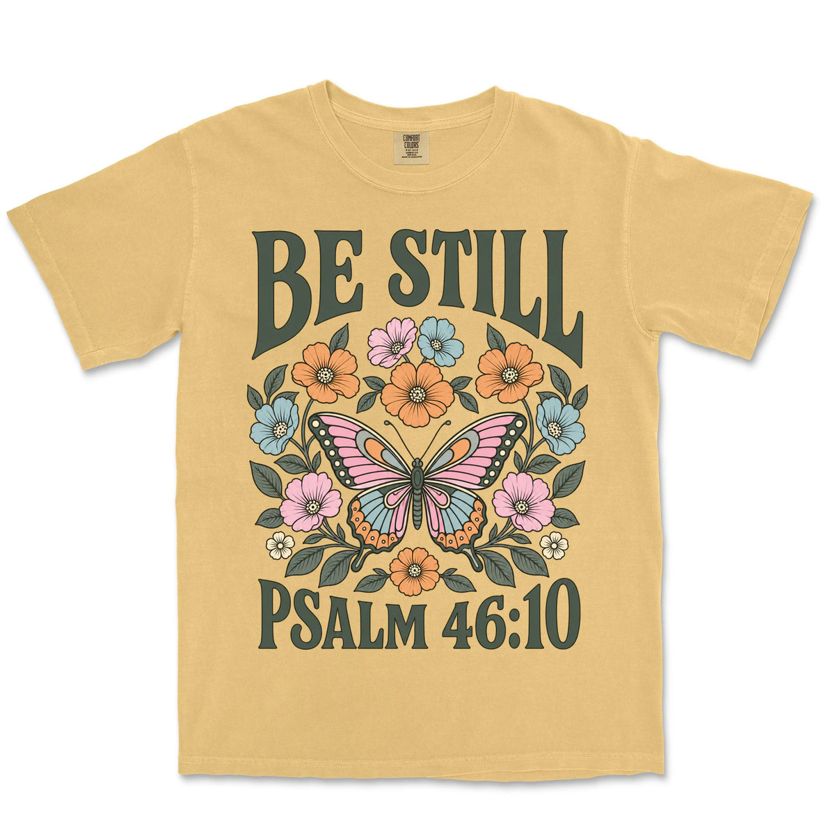 Be Still Butterfly Bloom | Mustard front