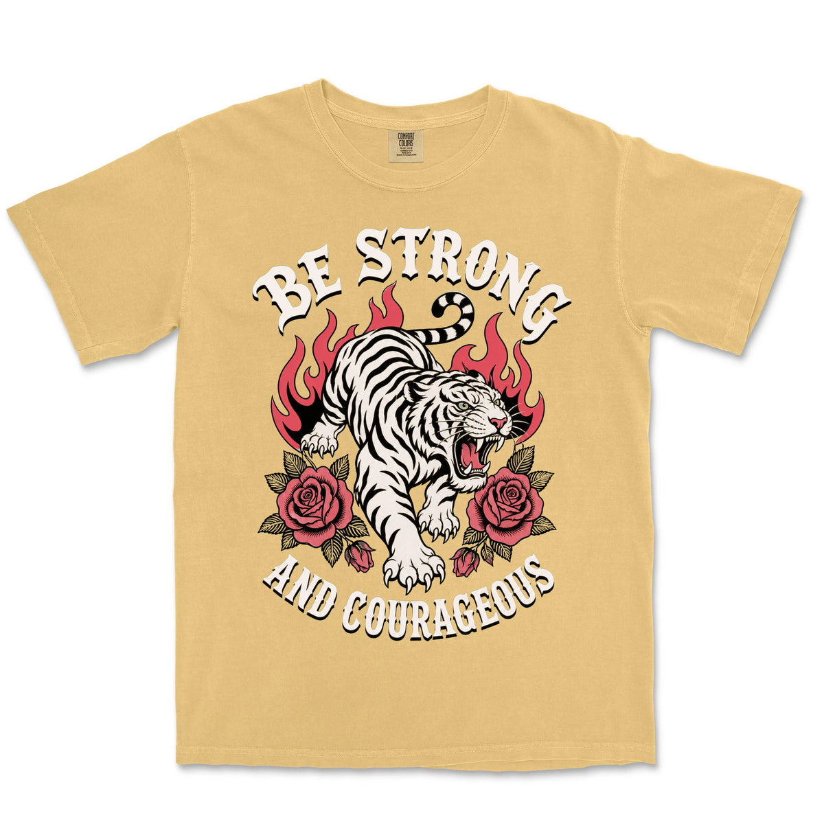 Be Strong And Courageous | Mustard front
