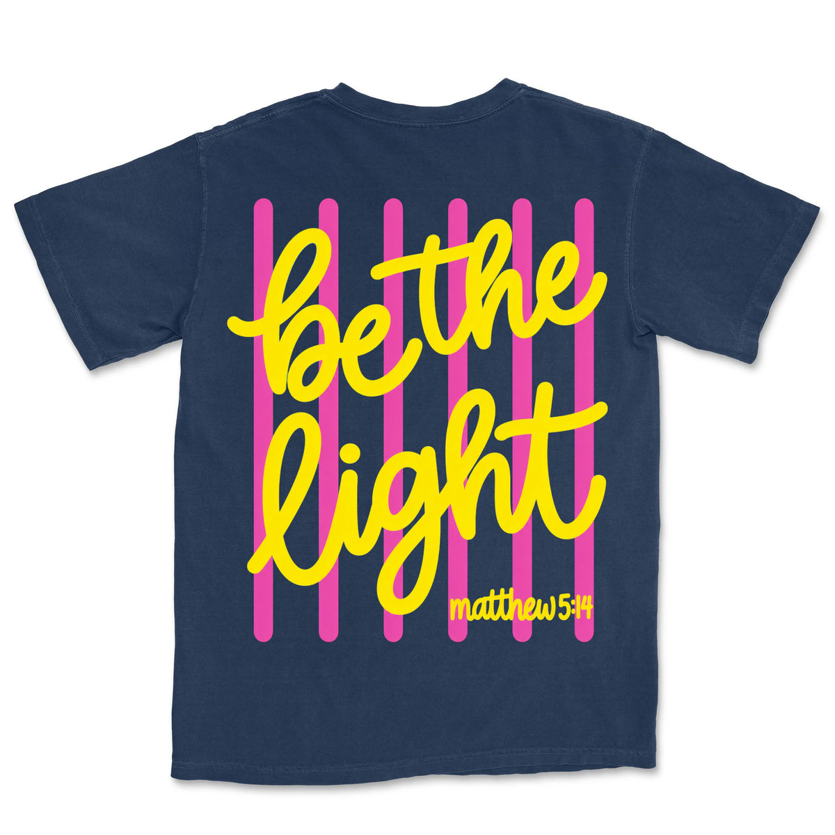 Be The Light Neon | Navy back
