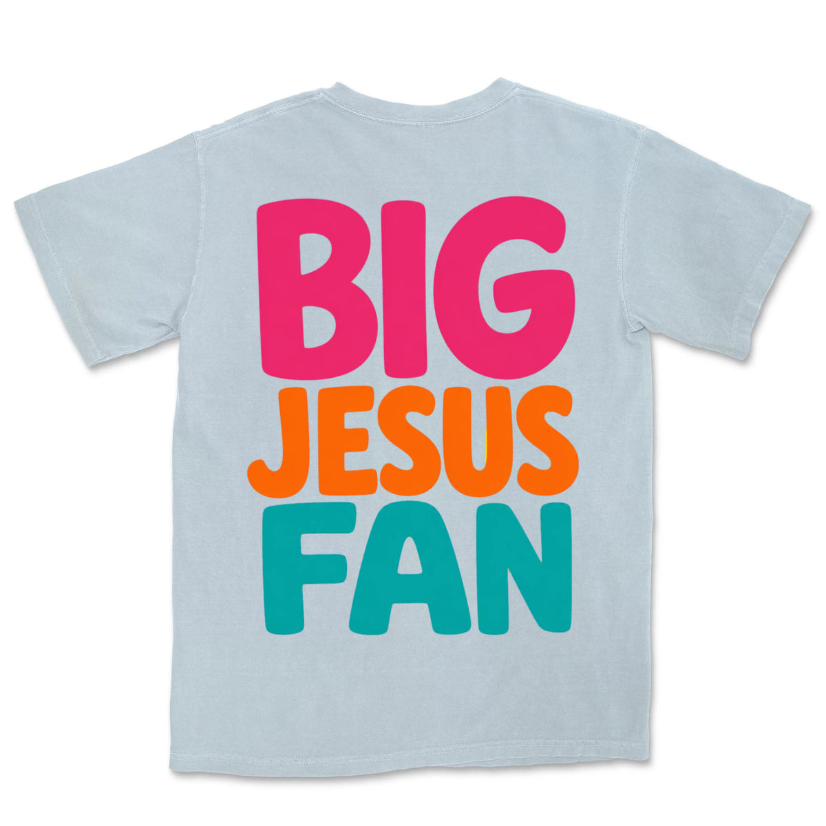 Big Jesus Fan | Chambray back