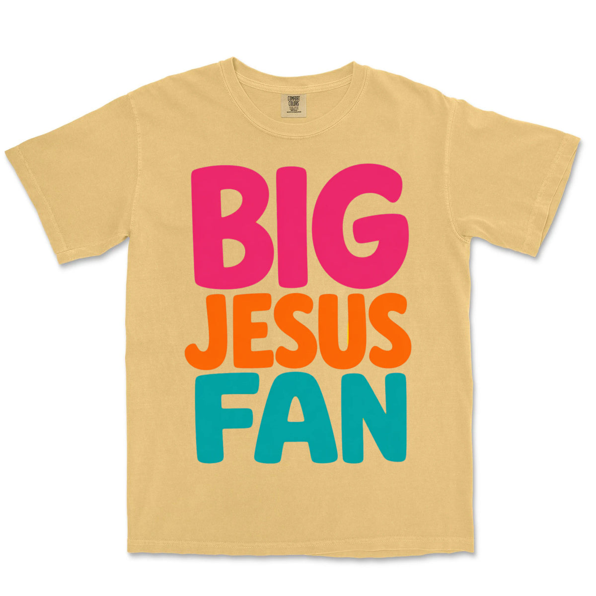 Big Jesus Fan | Mustard front