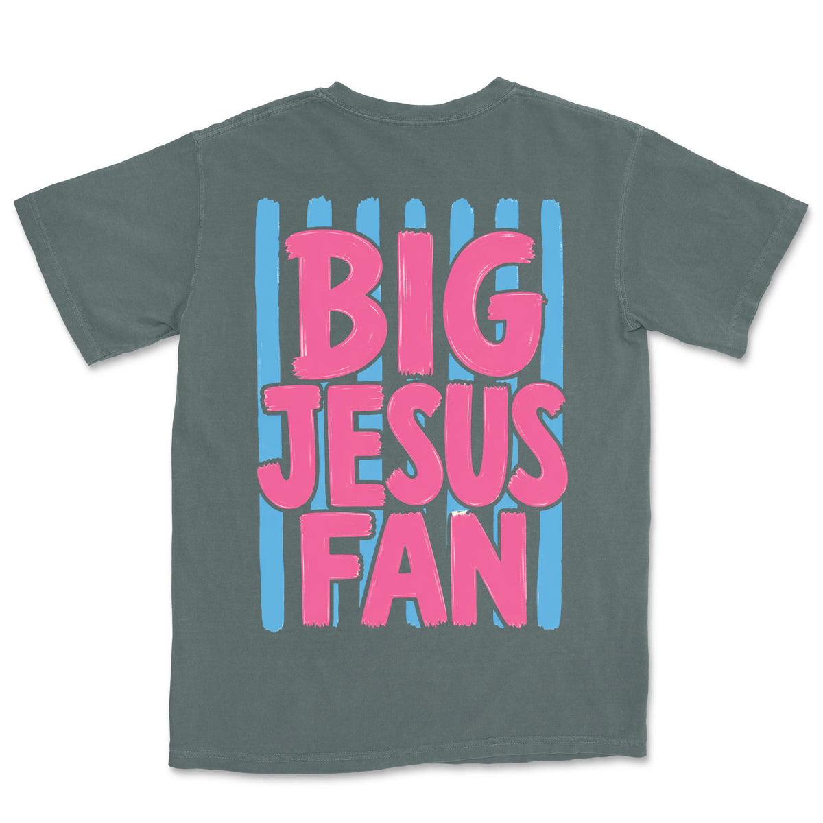 Big Jesus Fan | Blue Spruce back