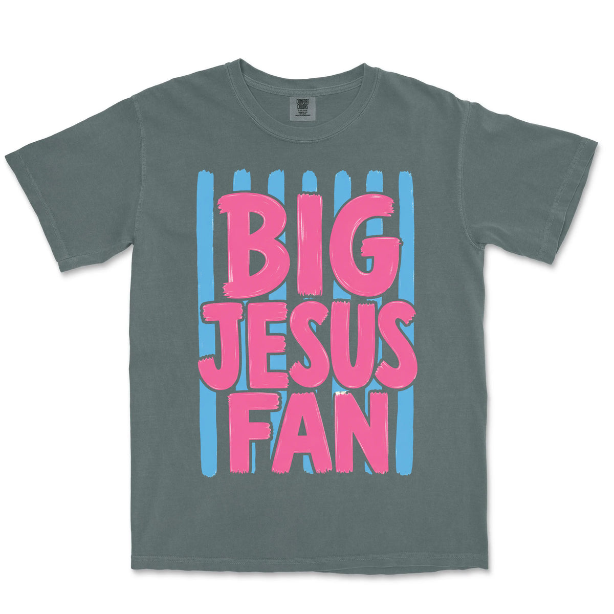 Big Jesus Fan | Blue Spruce front