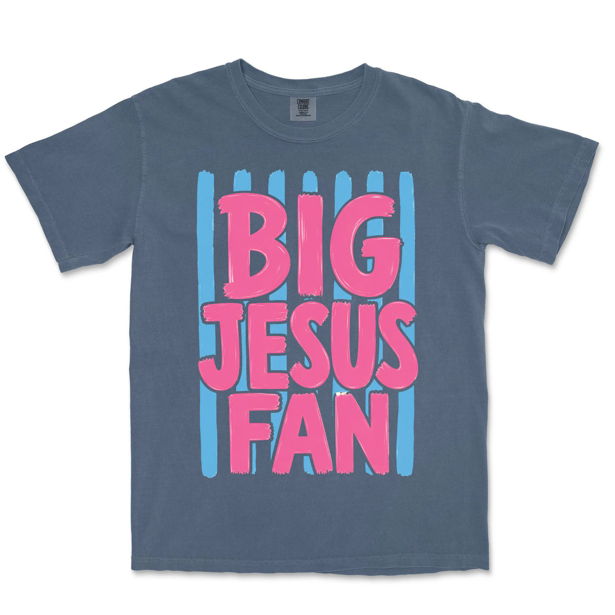 Big Jesus Fan | Denim front