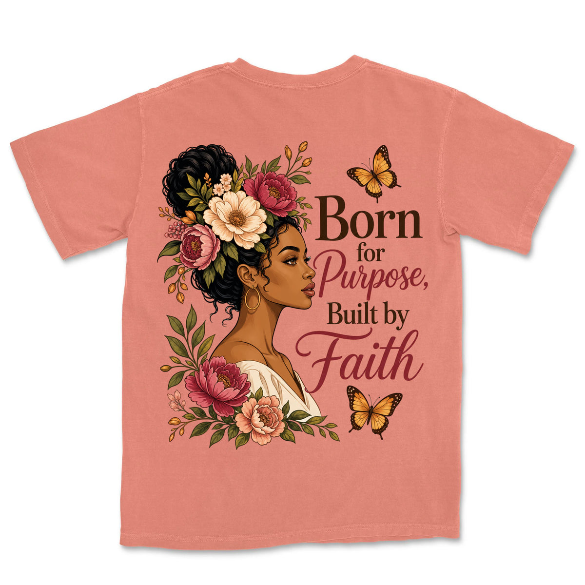 Born For Purpose Built By Faith | Terracotta back