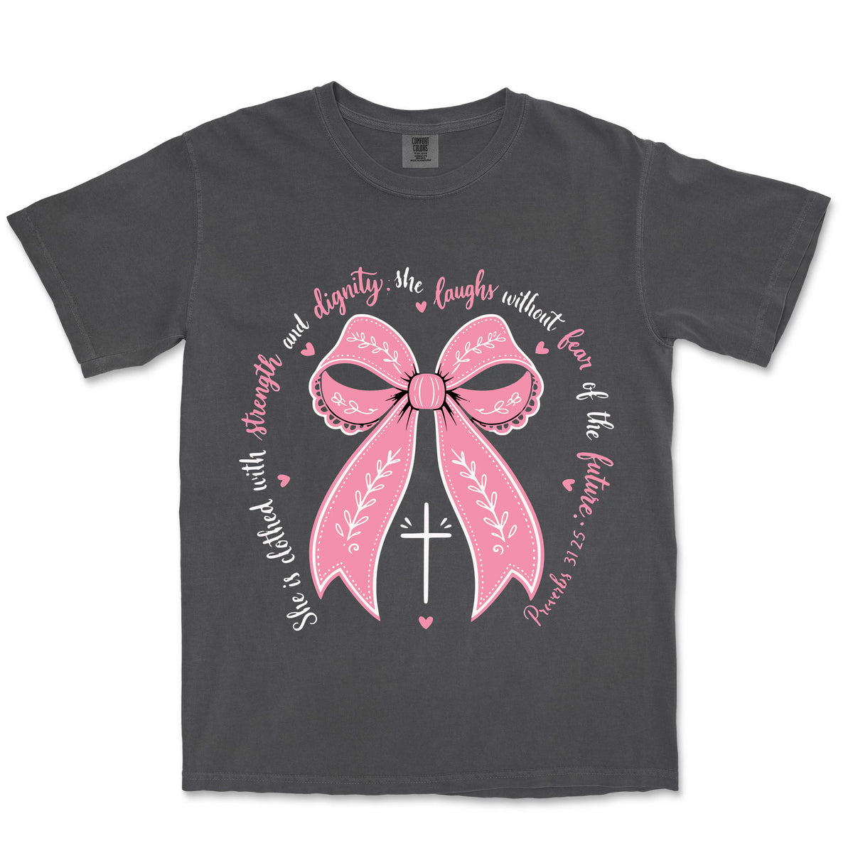 Clothed With Strength Bow | Graphite front