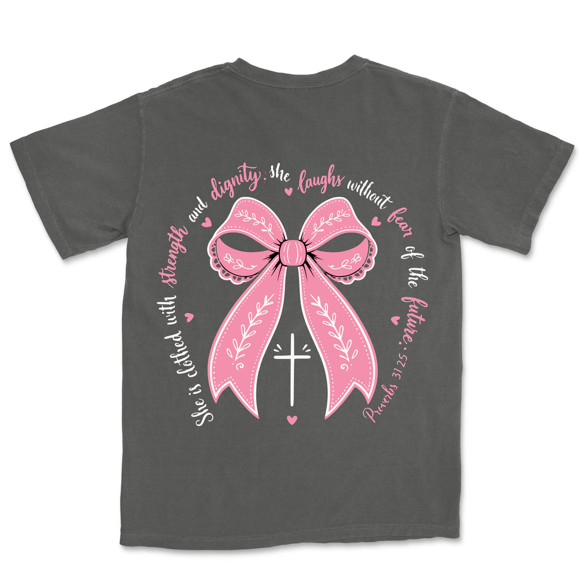 Clothed With Strength Bow | Pepper back