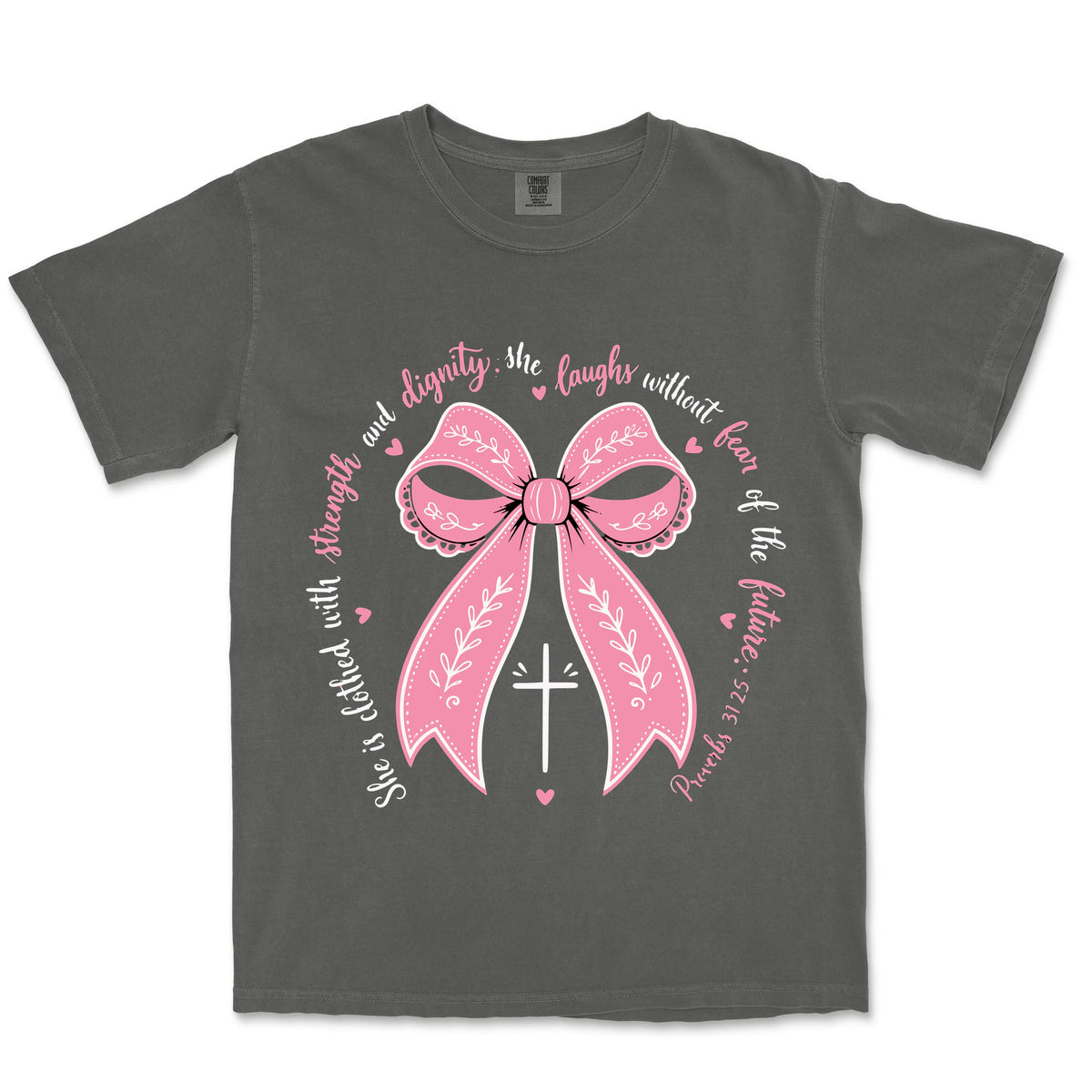 Clothed With Strength Bow | Pepper front