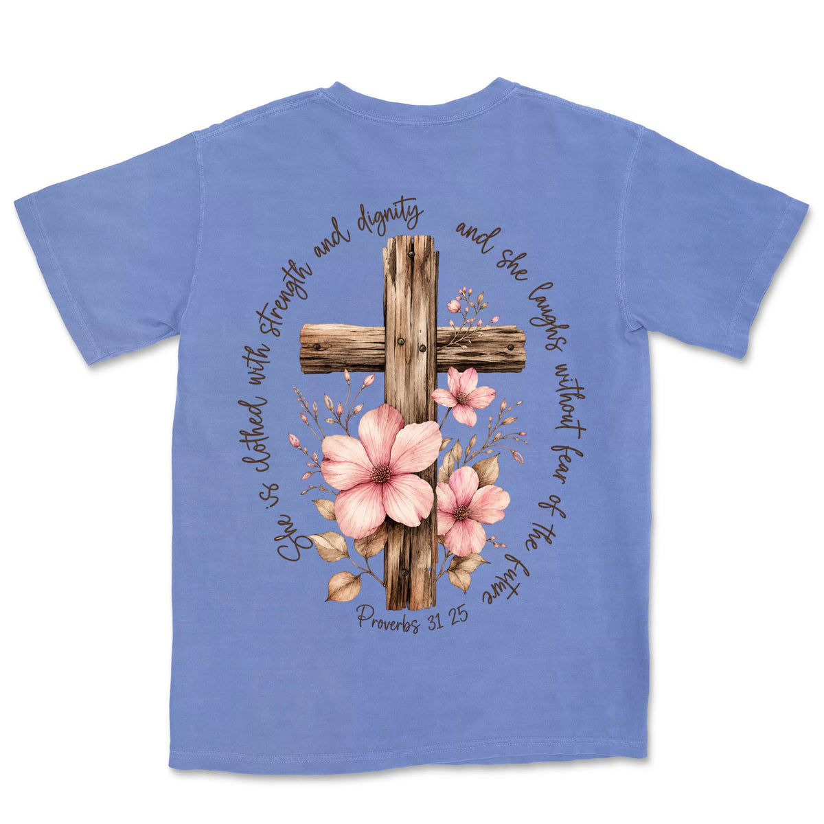 Strength And Dignity Cross | Flo Blue back