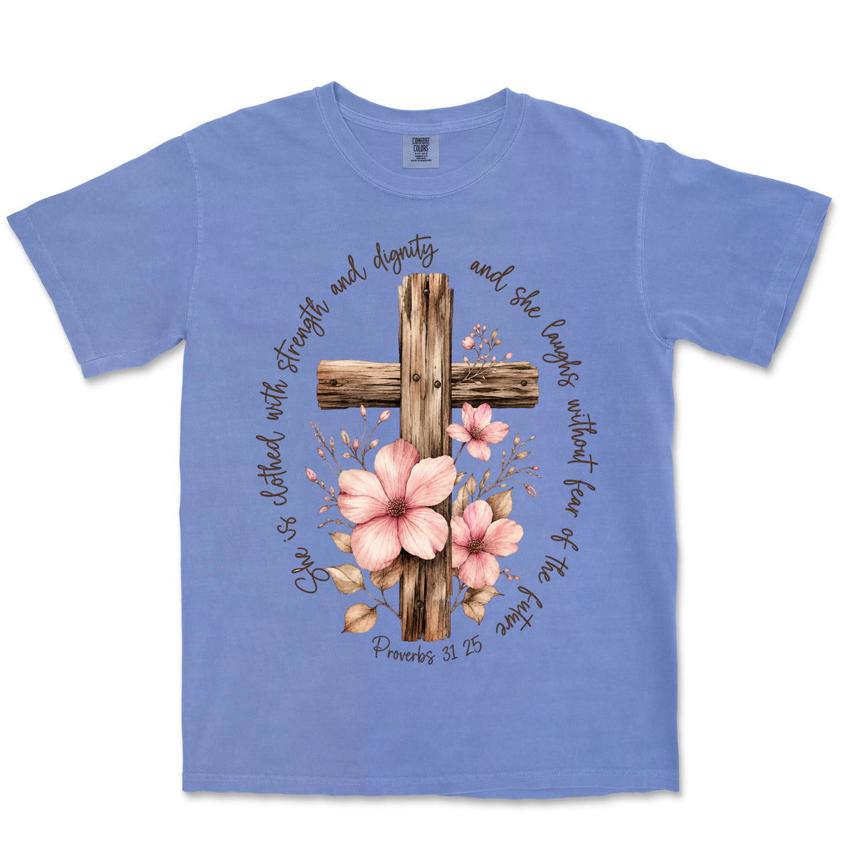 Strength And Dignity Cross | Flo Blue front