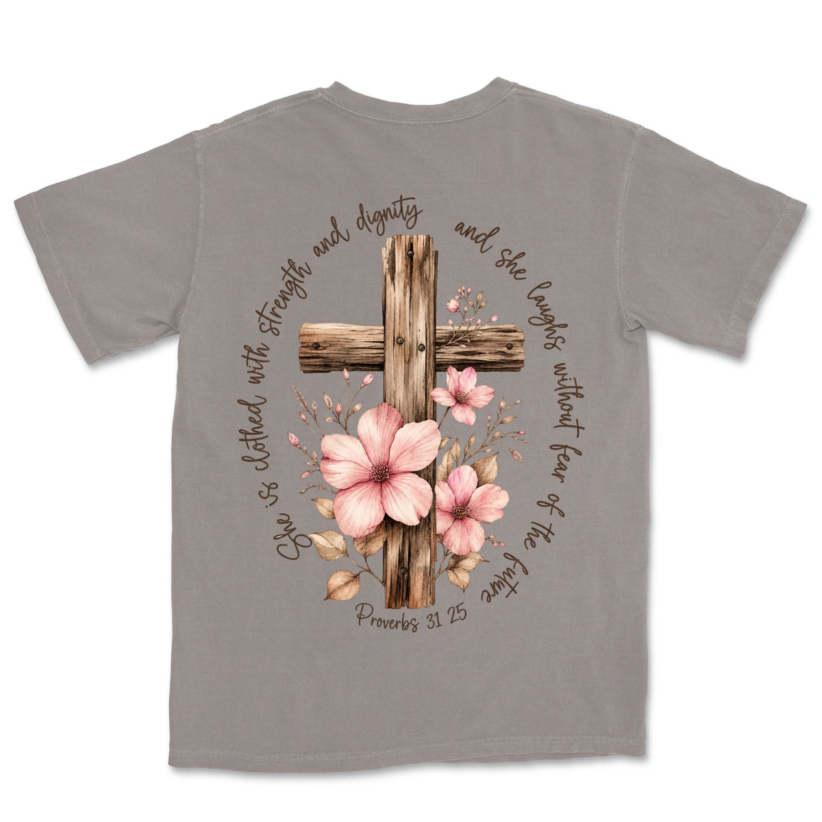 Strength And Dignity Cross | Grey back