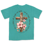 Strength And Dignity Cross | Sea Foam back
