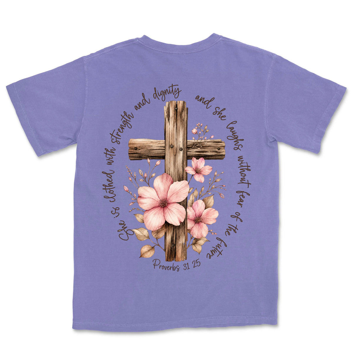 Strength And Dignity Cross | Violet back