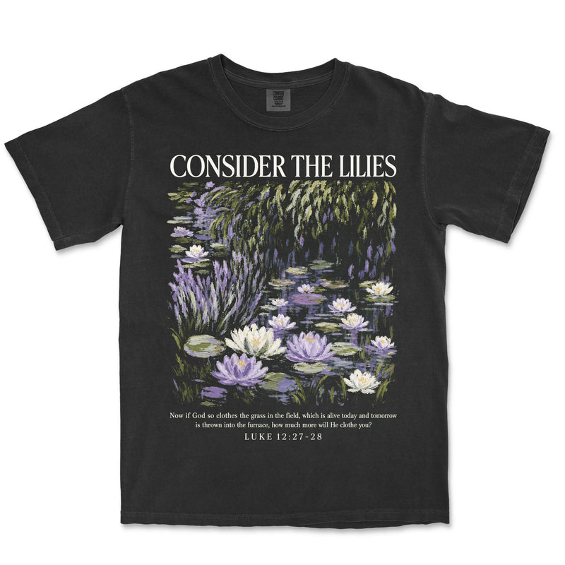 Consider The Lilies | Black front
