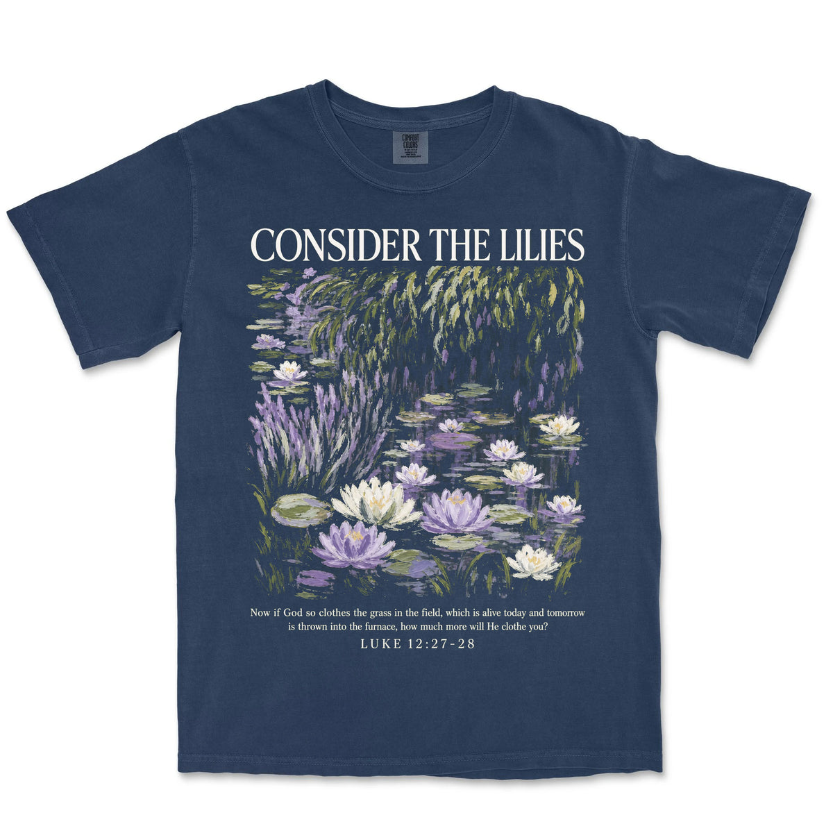 Consider The Lilies | Navy front