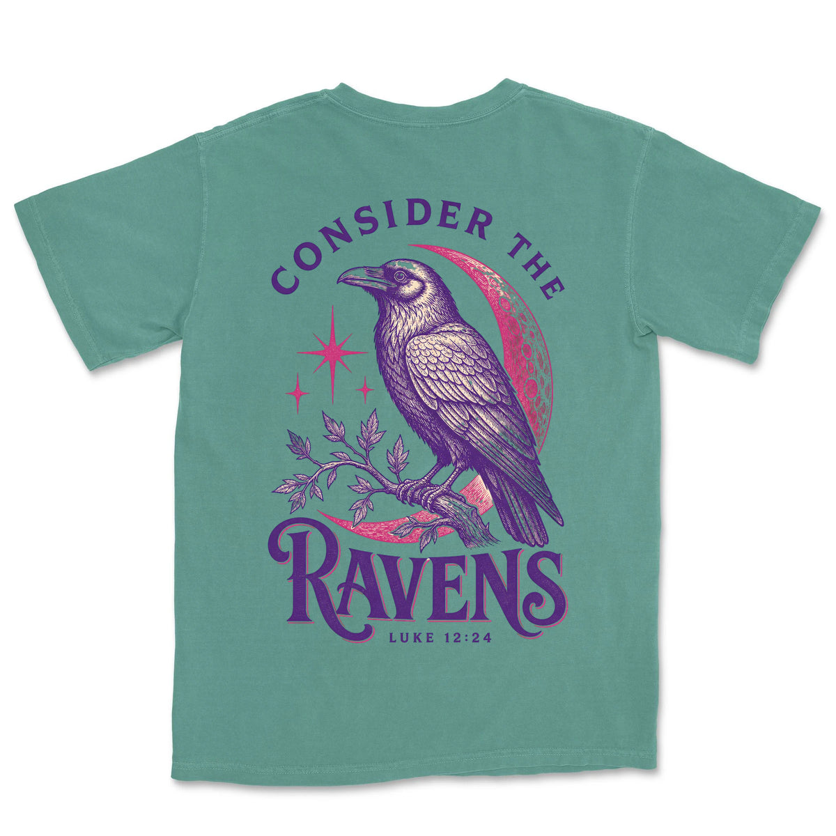 Consider The Ravens | Light Green back