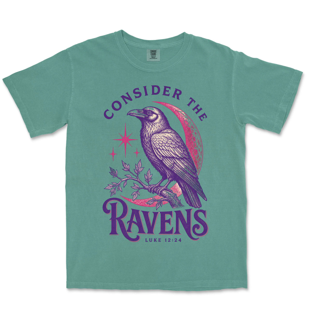 Consider The Ravens | Light Green front