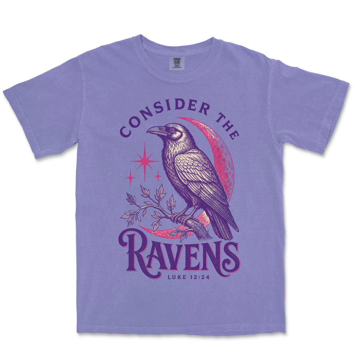 Consider The Ravens | Violet front