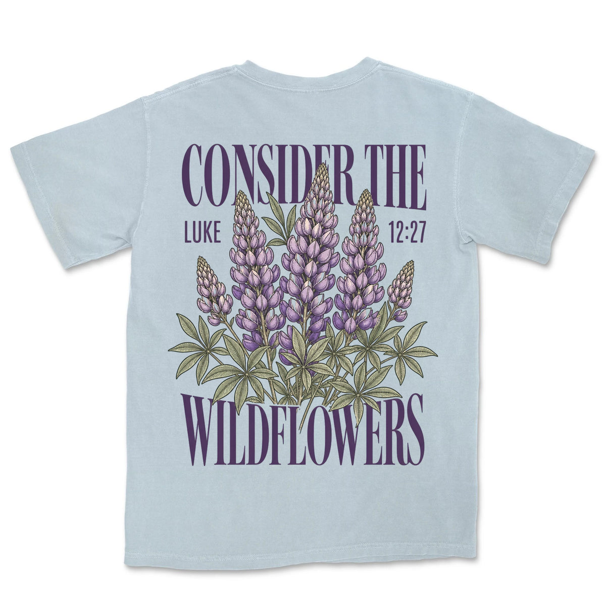 Consider The Lupines | Chambray back