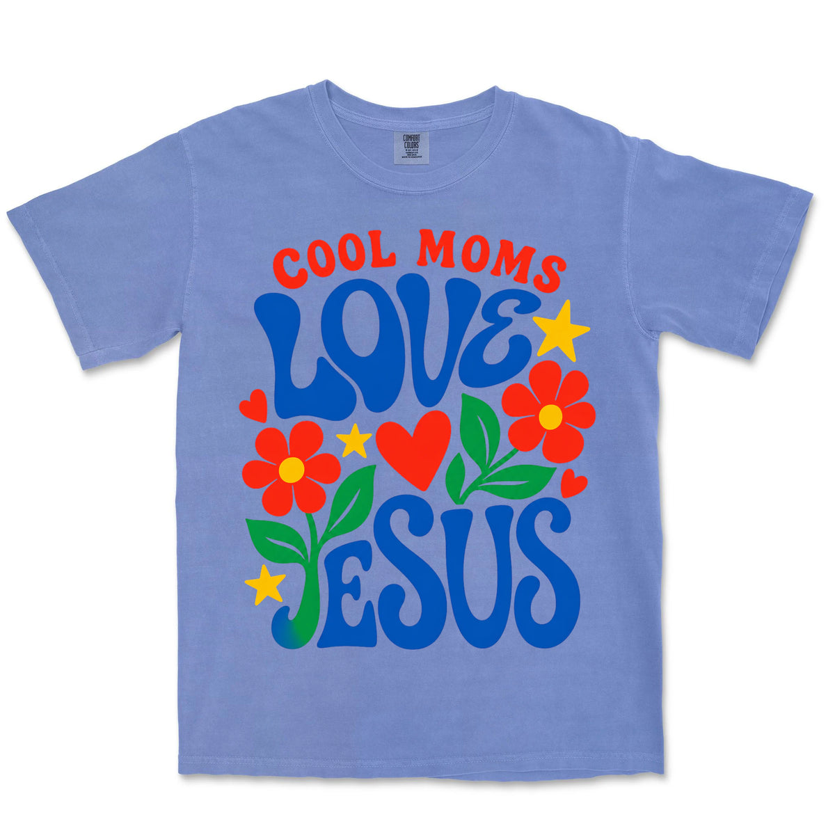 Cool Moms Love Jesus | Flo Blue front