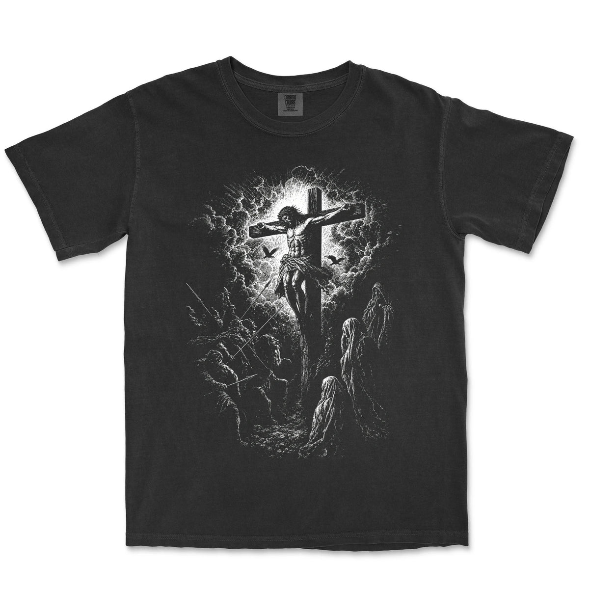 The Cross Engraving | Black front