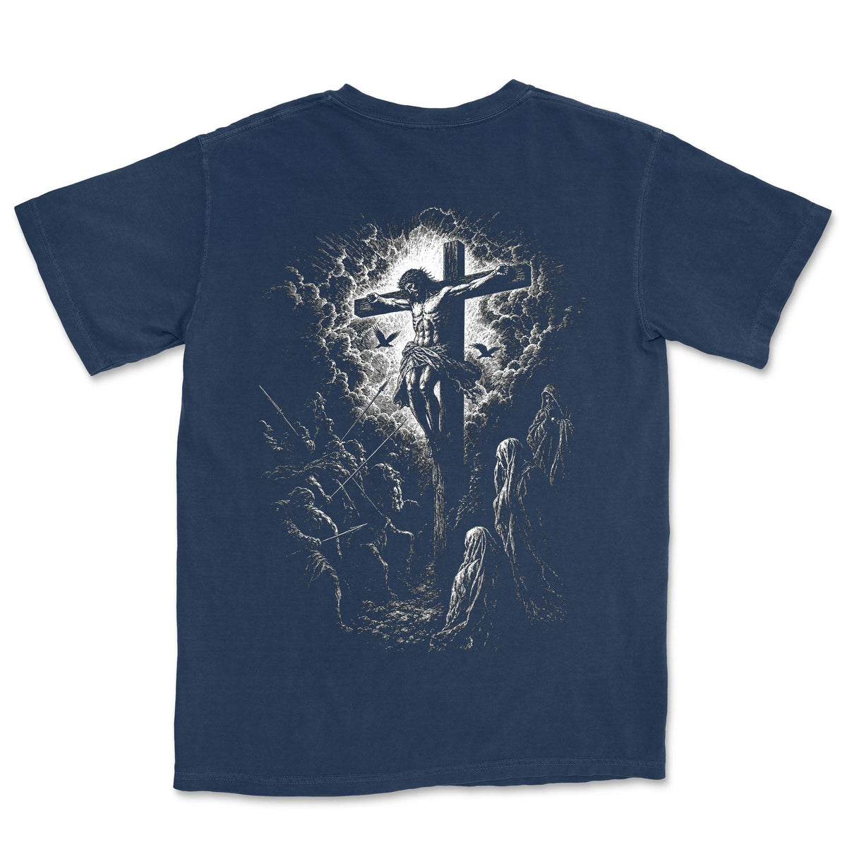 The Cross Engraving | Navy back