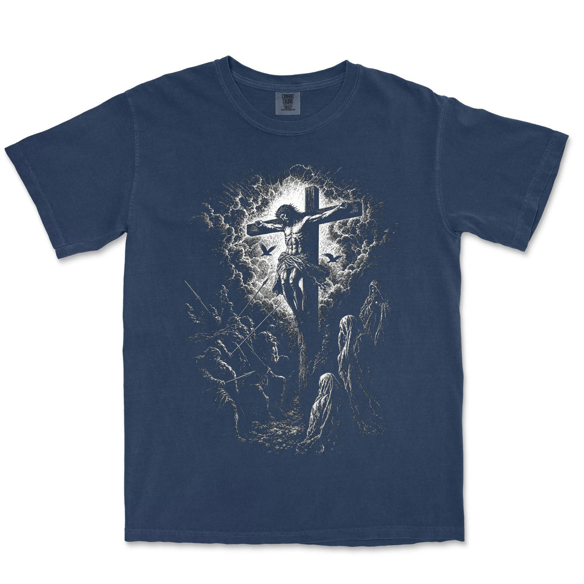 The Cross Engraving | Navy front