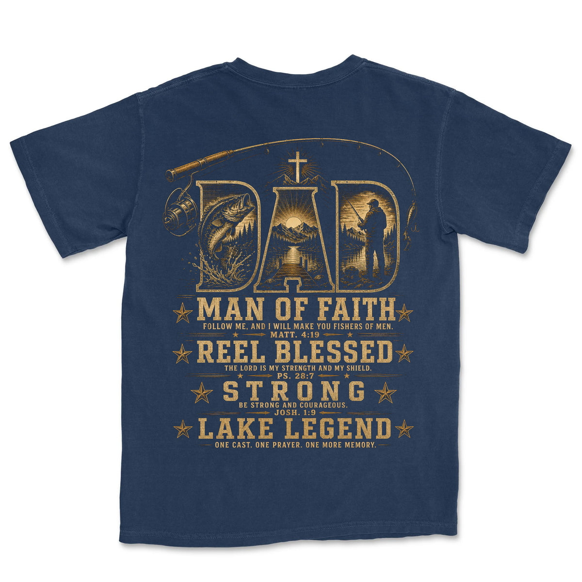 Dad Reel Blessed | Navy back