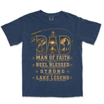 Dad Reel Blessed | Navy front