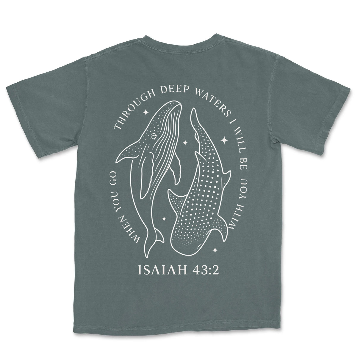 Through Deep Waters Whales | Blue Spruce back