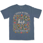 His Grace Still Finds Me | Denim front