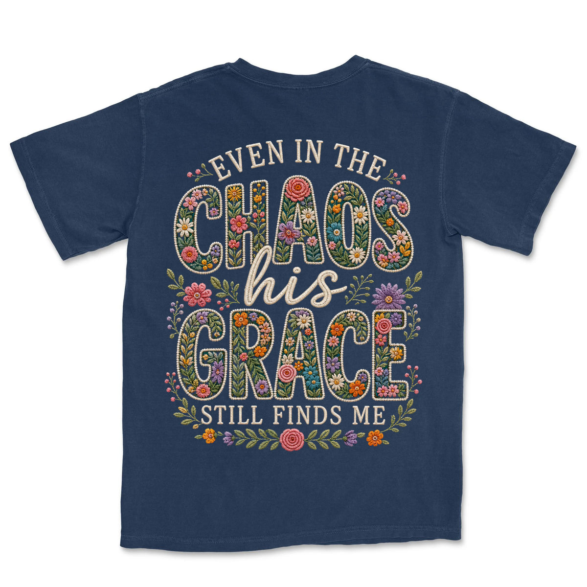 His Grace Still Finds Me | Navy back