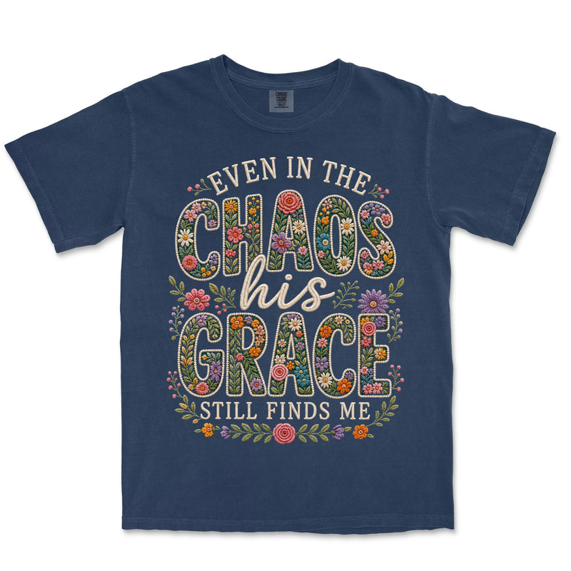 His Grace Still Finds Me | Navy front