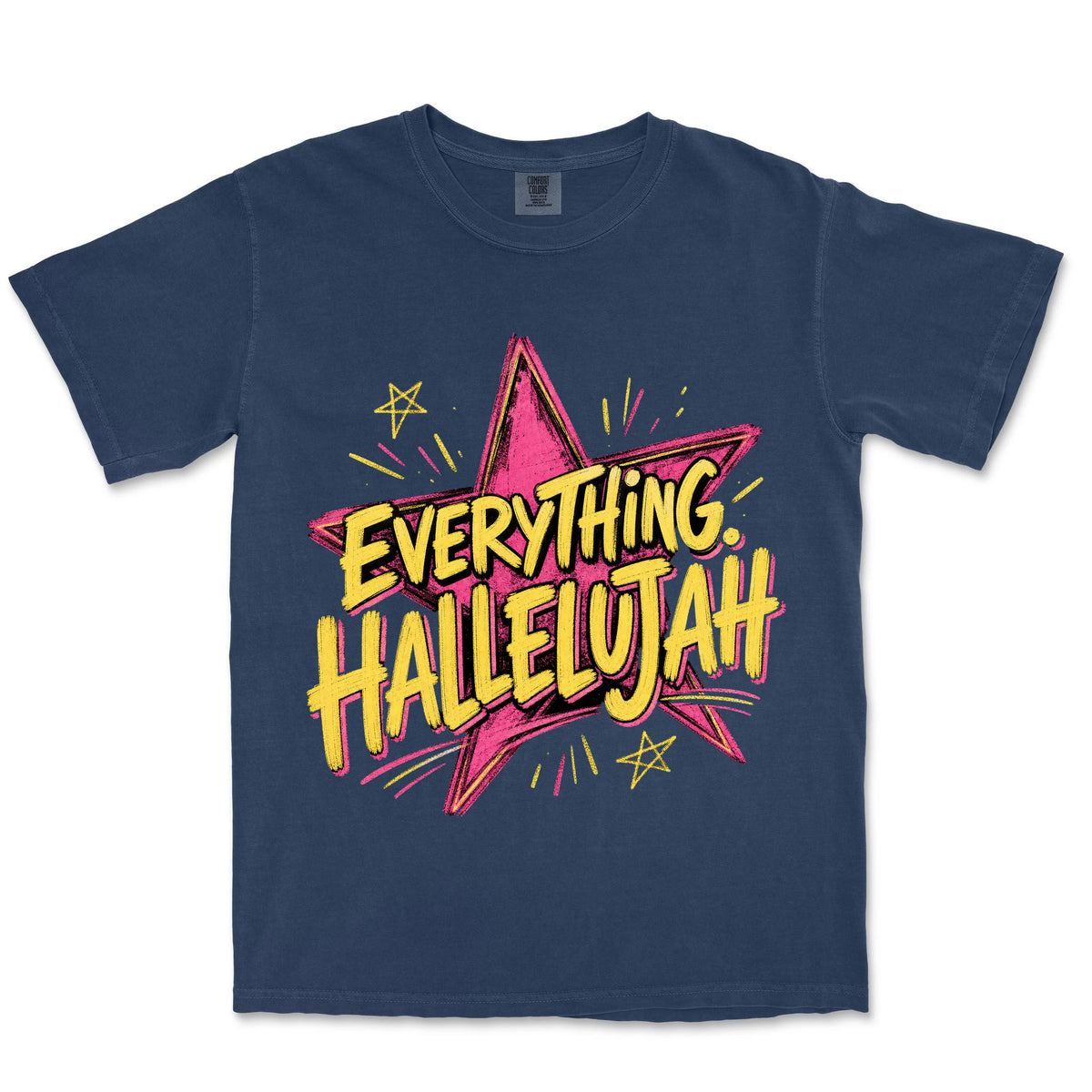 Everything Hallelujah Star | Navy front