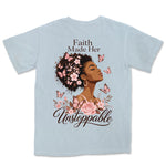 Faith Made Her Unstoppable | Chambray back