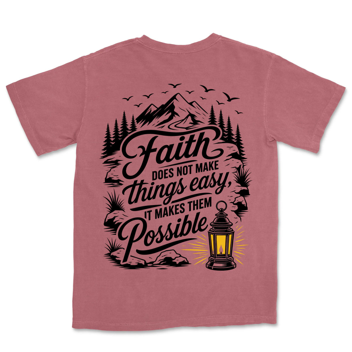 Faith Makes It Possible | Crimson back