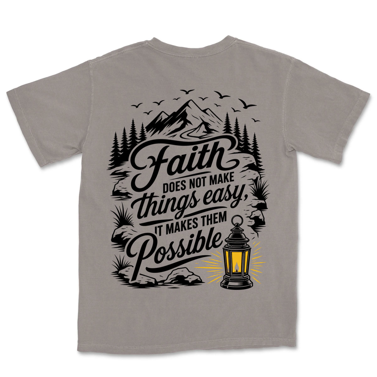 Faith Makes It Possible | Grey back