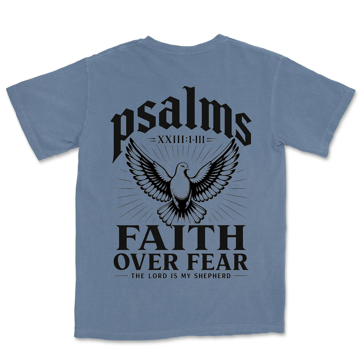 Faith Over Fear Dove | Blue Jean back