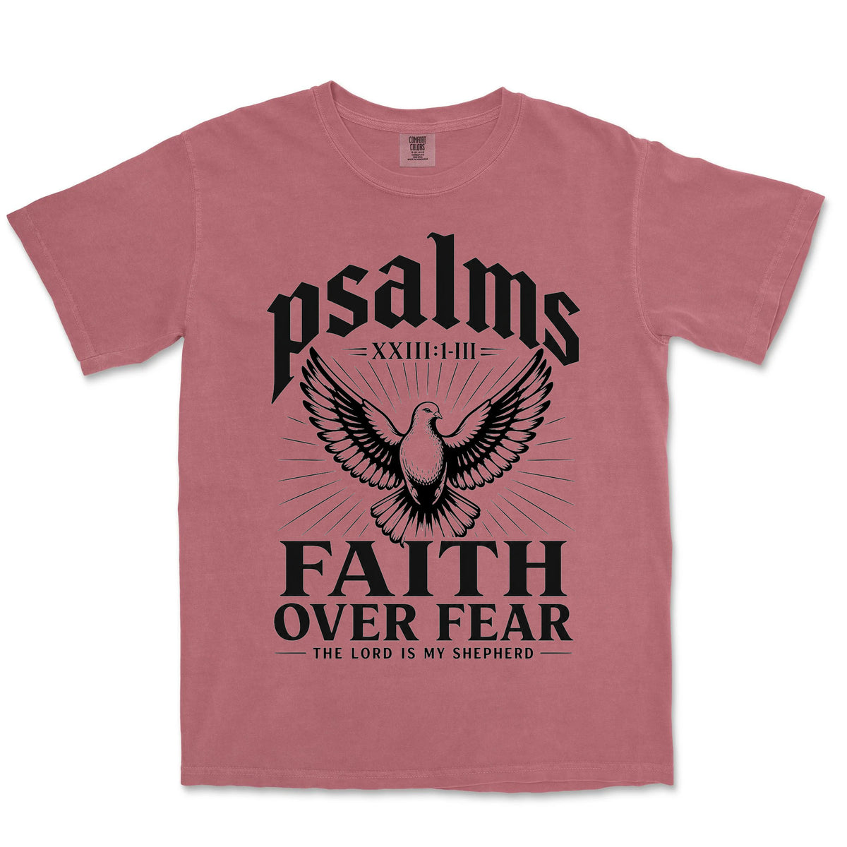 Faith Over Fear Dove | Crimson front