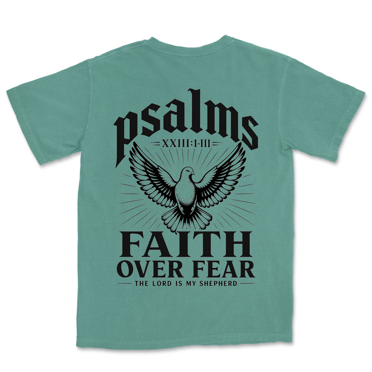 Faith Over Fear Dove | Light Green back