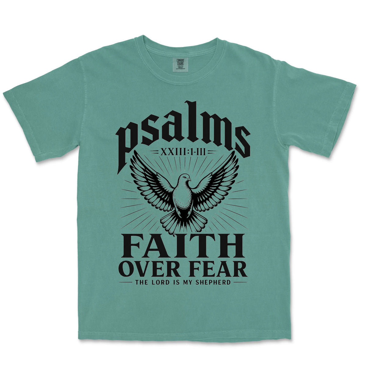 Faith Over Fear Dove | Light Green front