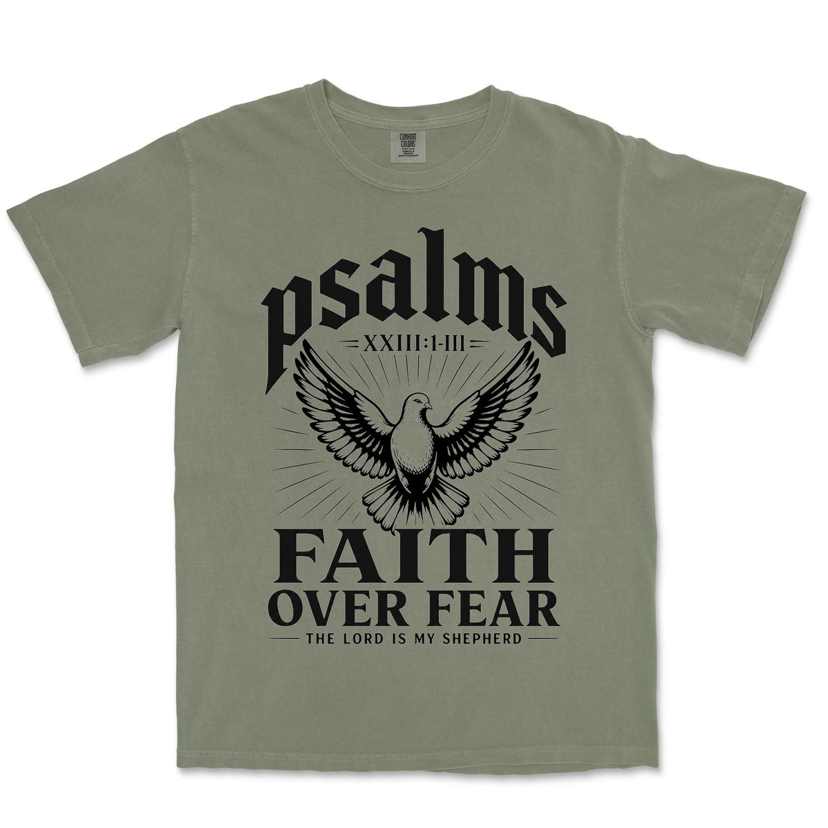Faith Over Fear Dove | Sage front