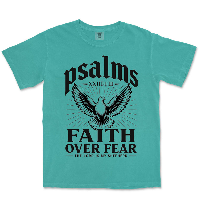 Faith Over Fear Dove | Sea Foam front