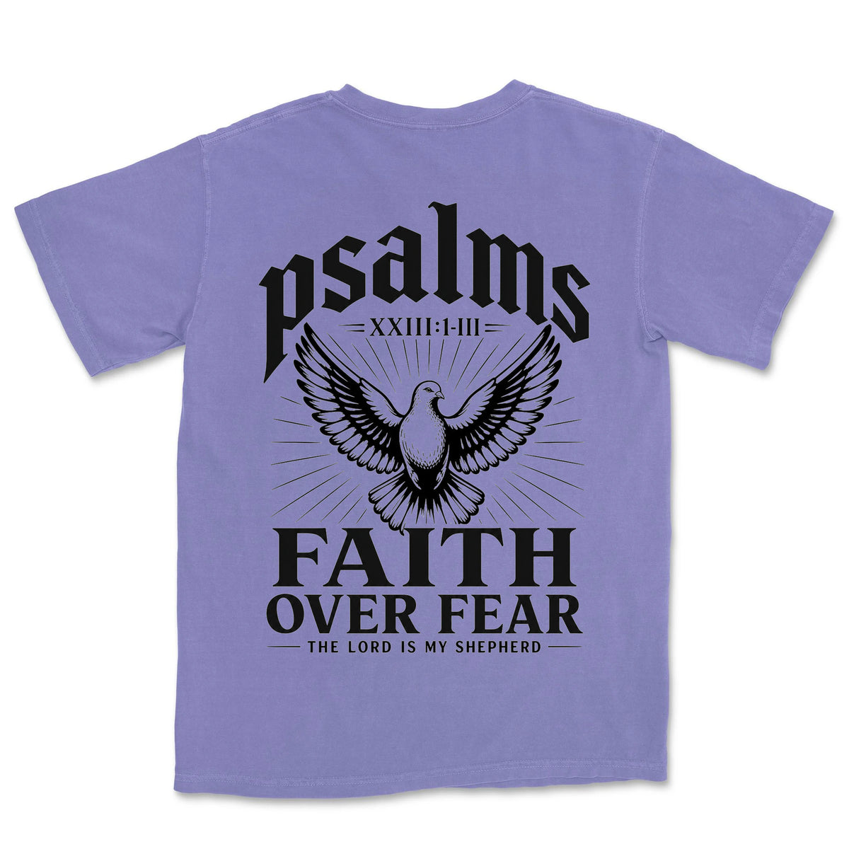 Faith Over Fear Dove | Violet back