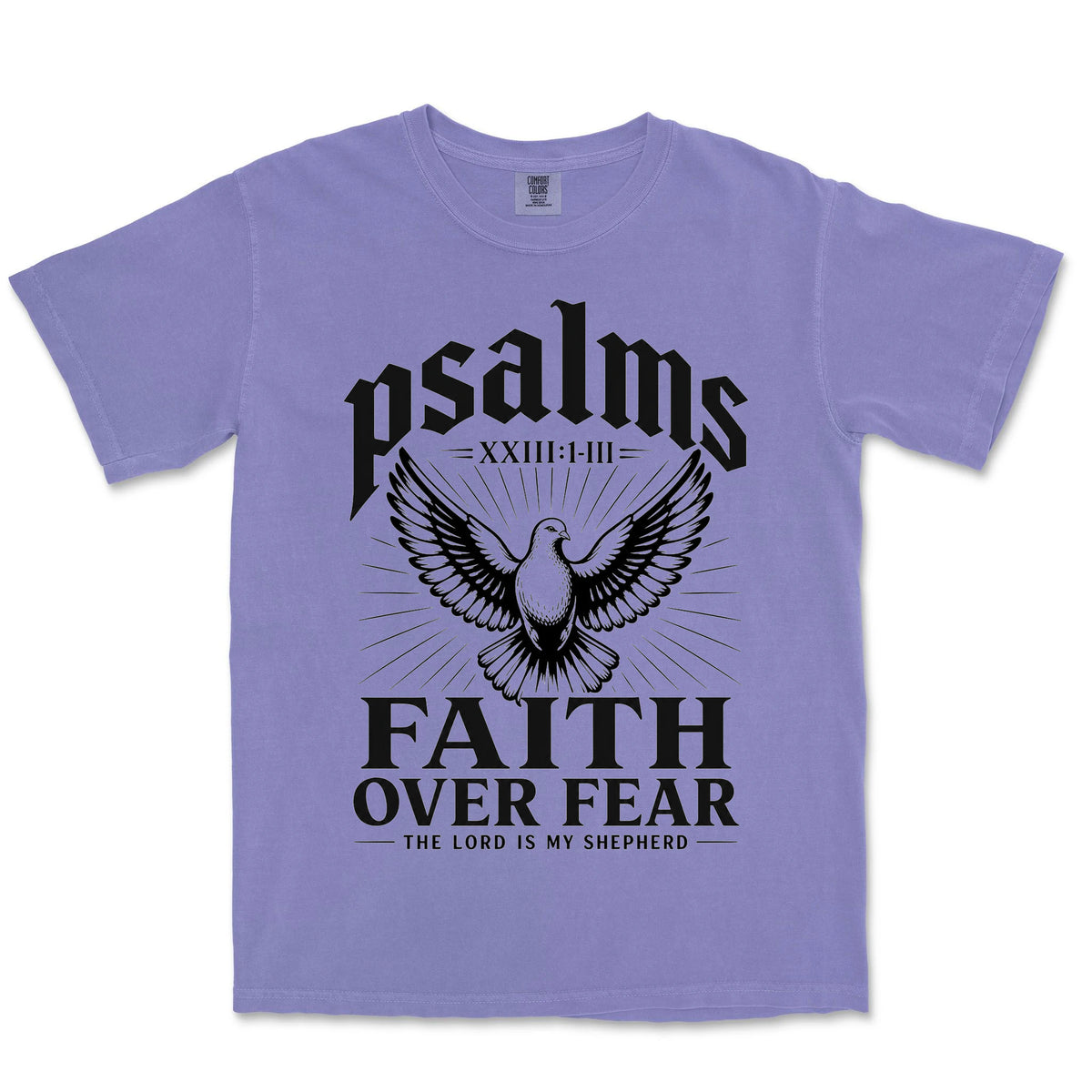 Faith Over Fear Dove | Violet front