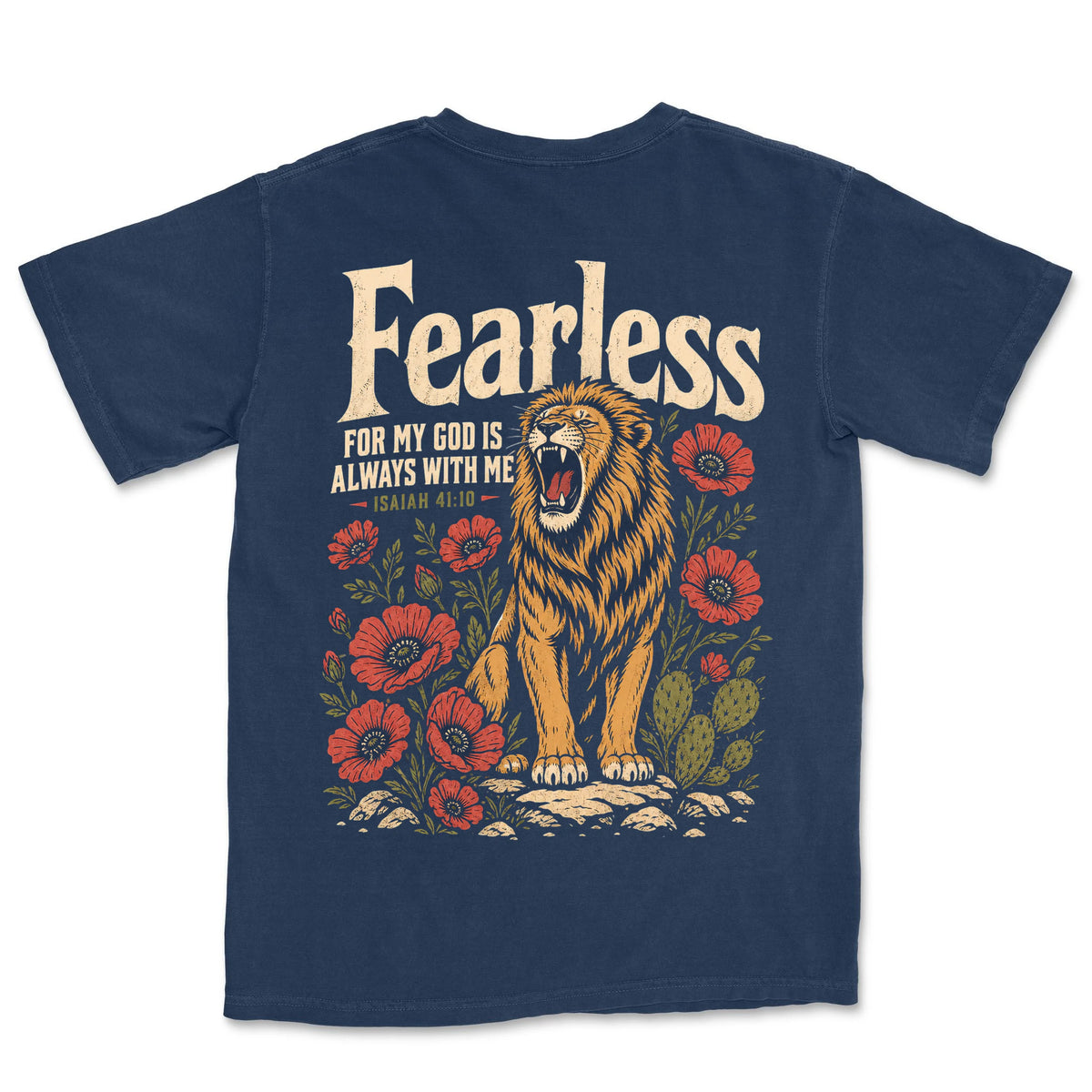 Fearless Lion | Navy back